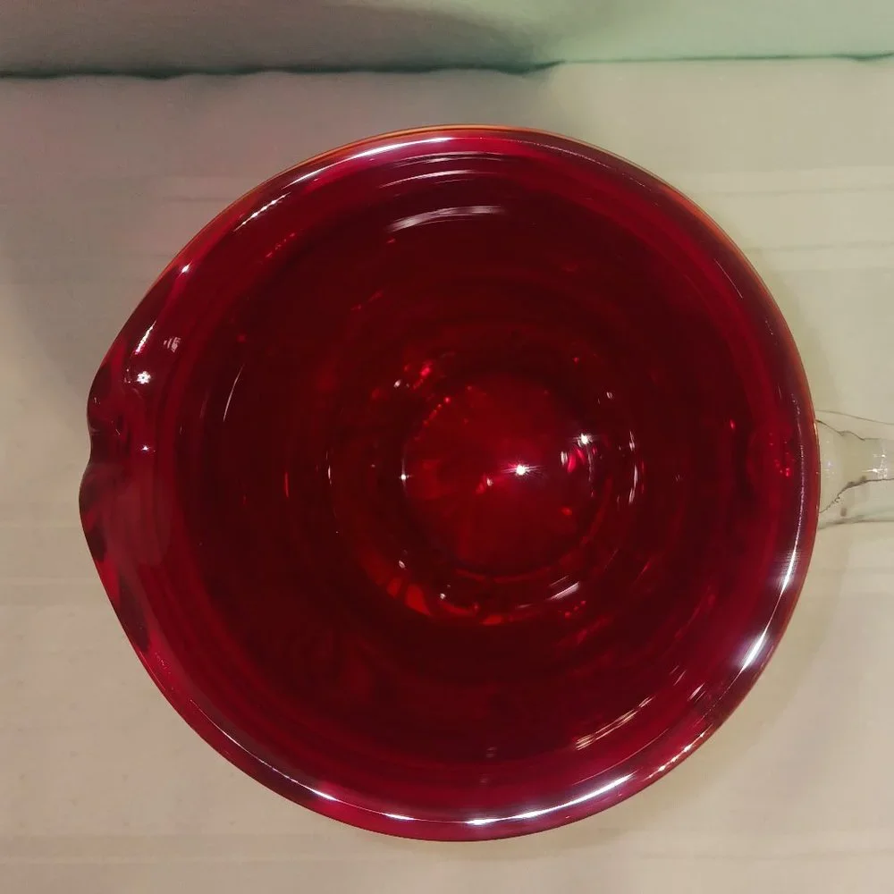 Vintage Durand Ruby Red Art Glass Pitcher ca 1924 - 1934 - Picture 5 of 6